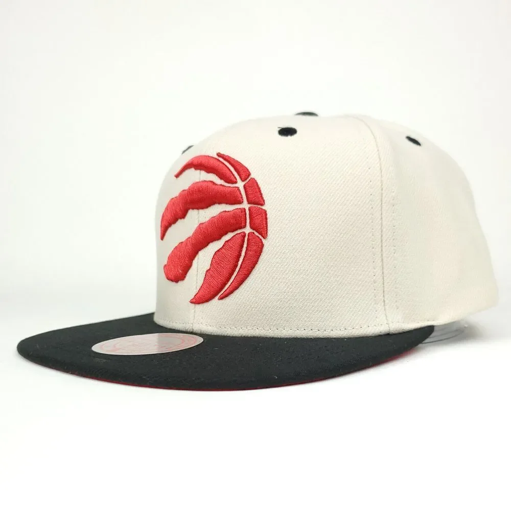 Toronto Raptors Mitchell & Ness NBA‎ Snapback Hat Cap 3D Logo Stone Black NWT